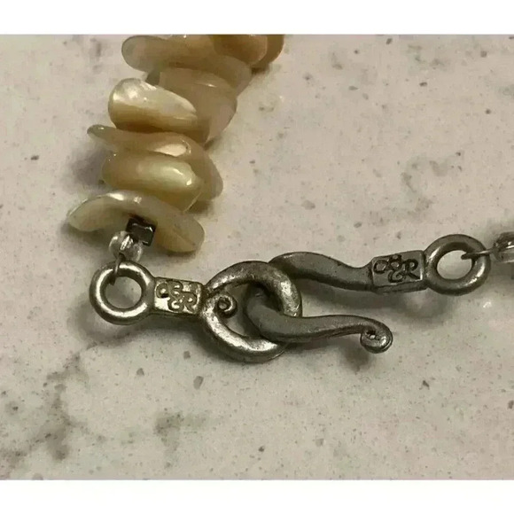 Vintage Abalone Style Pendant Necklace Retro Bohemian Chic Summer Statement - Picture 7 of 16